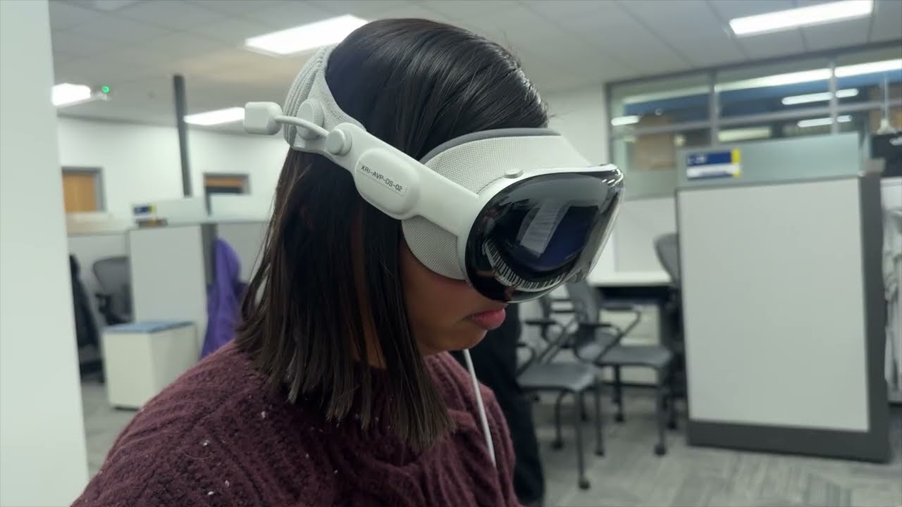 Piano Lab Pro in mixed reality with a musician performing in a virtual concert hall